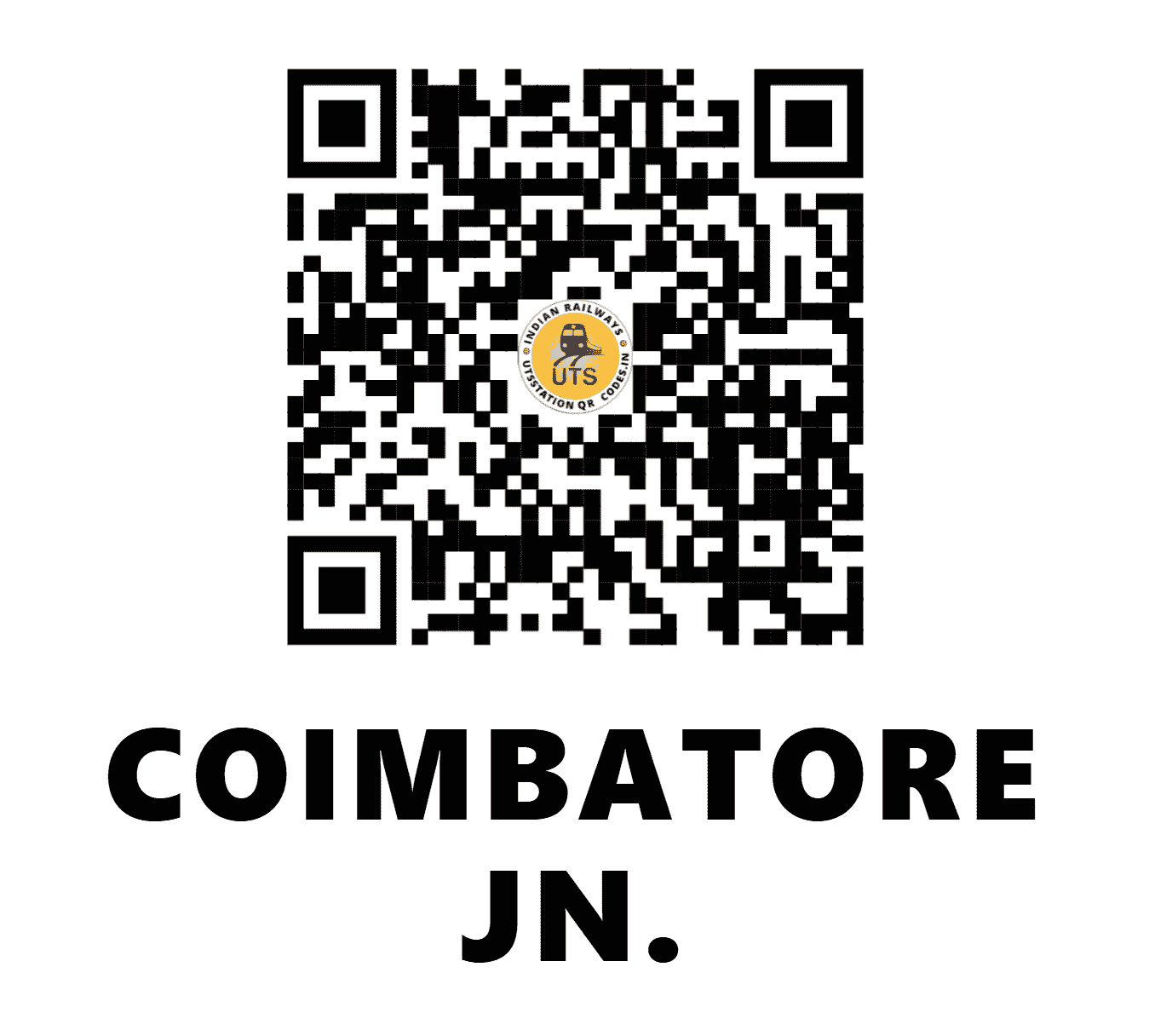 UTS QR Code for COIMBATORE JN. - CBE - SR (TAMIL NADU)